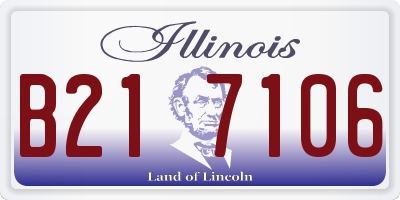 IL license plate B217106