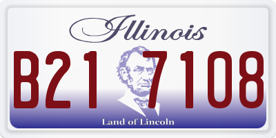 IL license plate B217108