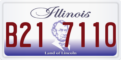 IL license plate B217110