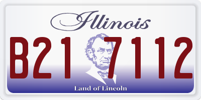 IL license plate B217112