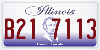 IL license plate B217113