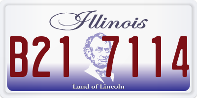 IL license plate B217114