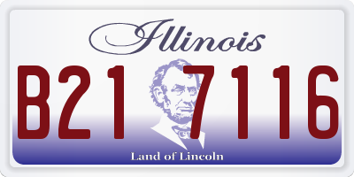 IL license plate B217116