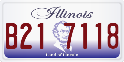 IL license plate B217118