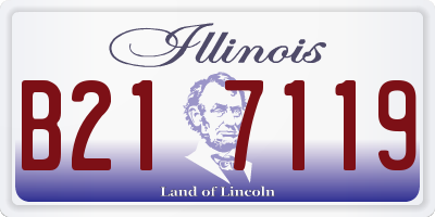 IL license plate B217119
