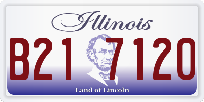 IL license plate B217120