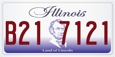 IL license plate B217121