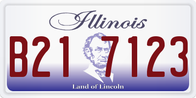 IL license plate B217123