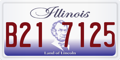 IL license plate B217125