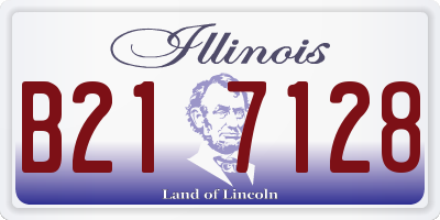 IL license plate B217128