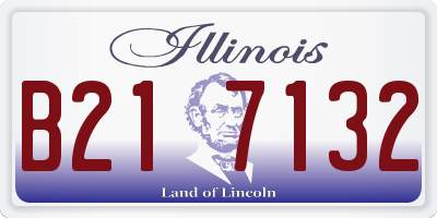 IL license plate B217132