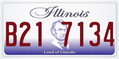 IL license plate B217134