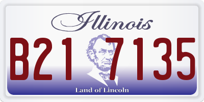IL license plate B217135