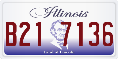 IL license plate B217136