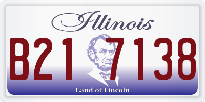 IL license plate B217138