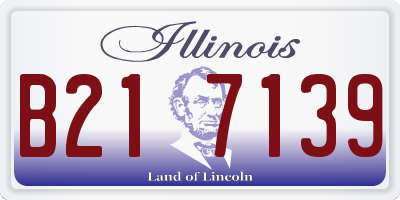 IL license plate B217139