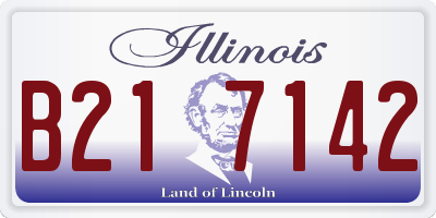 IL license plate B217142