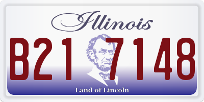 IL license plate B217148