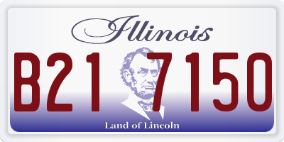 IL license plate B217150