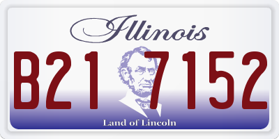 IL license plate B217152