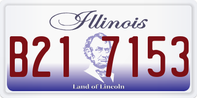 IL license plate B217153