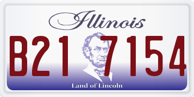 IL license plate B217154