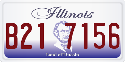 IL license plate B217156