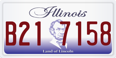 IL license plate B217158