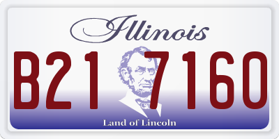 IL license plate B217160