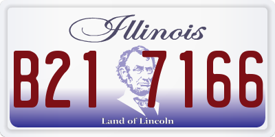 IL license plate B217166