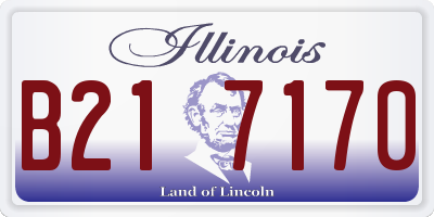 IL license plate B217170