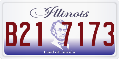 IL license plate B217173