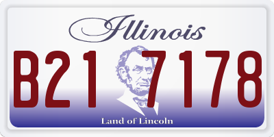 IL license plate B217178