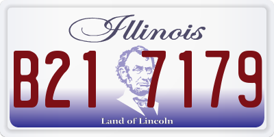 IL license plate B217179