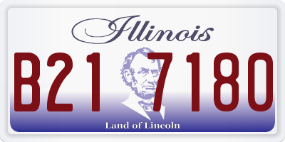 IL license plate B217180