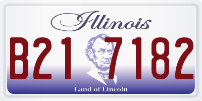 IL license plate B217182
