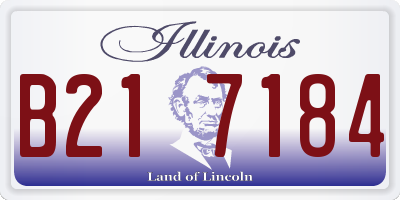 IL license plate B217184