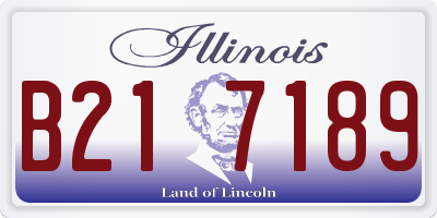 IL license plate B217189