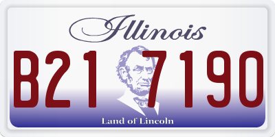 IL license plate B217190