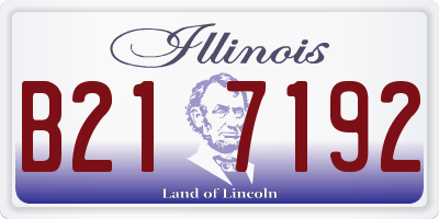 IL license plate B217192