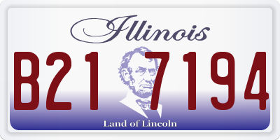 IL license plate B217194