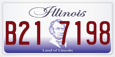 IL license plate B217198