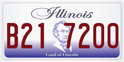 IL license plate B217200