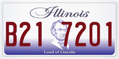 IL license plate B217201
