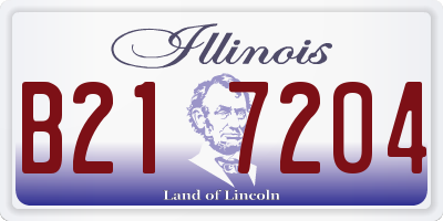 IL license plate B217204