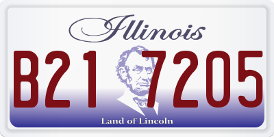 IL license plate B217205