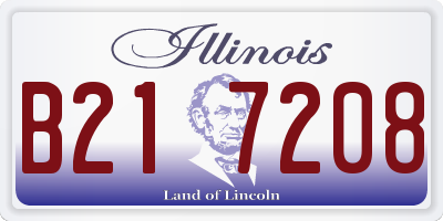 IL license plate B217208
