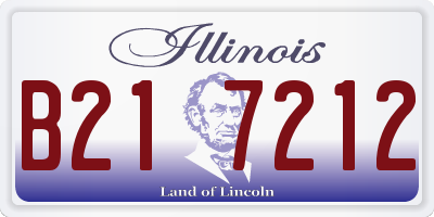 IL license plate B217212