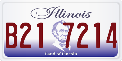 IL license plate B217214