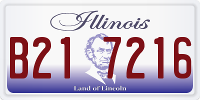 IL license plate B217216